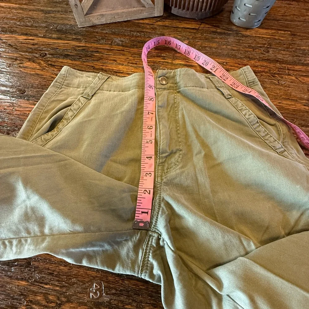 American Eagle AE Green Cargo Wide Leg Pants Stretch 6 - Picture 13 of 16